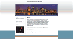 Desktop Screenshot of holmesinternational.com